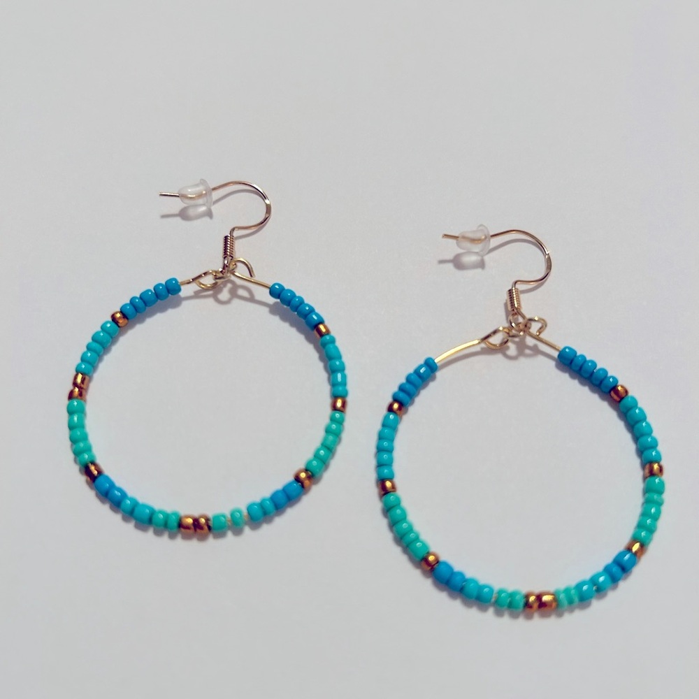 Handmade • Bead Hoop Earrings